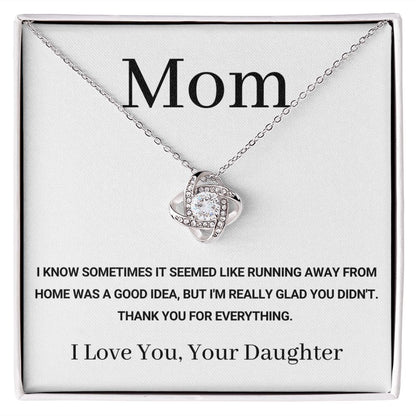 mom love knot necklace gift