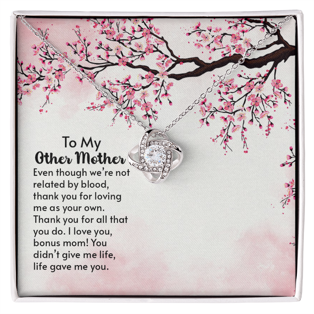 To my Other Mother, you didn't give me life, life gave me you - Love Knot necklace