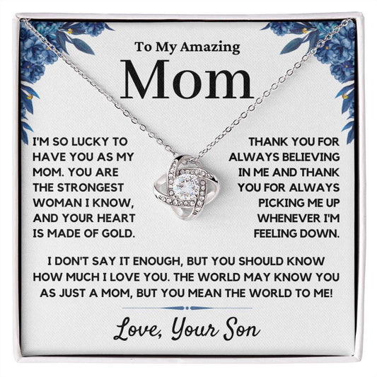 mom love knot necklace gift