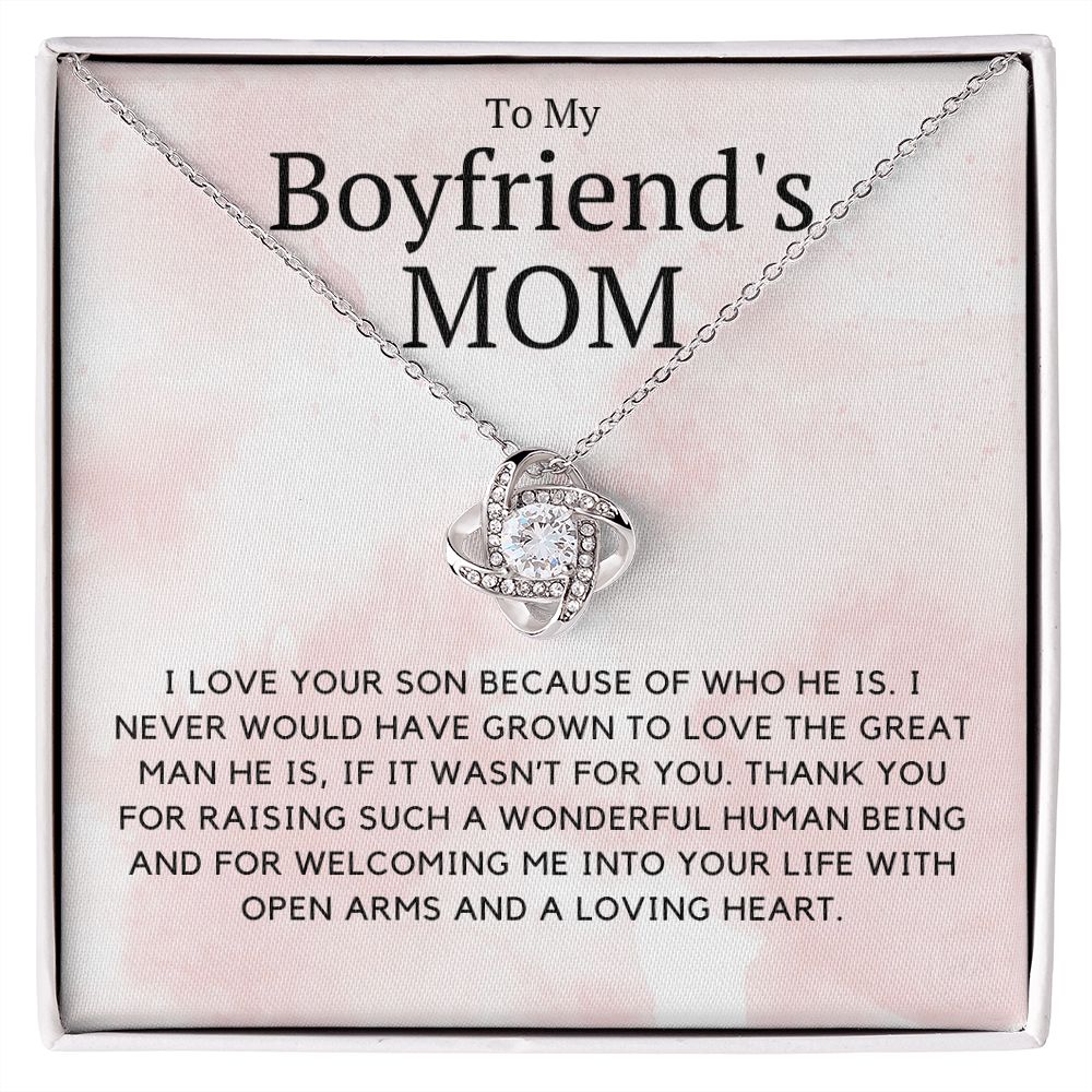 My Boyfriend's Mom, I love your son because of you, 110922.2 | Christmas Present for Boyfriend Mother, Birthday, Mother's Day Gift for Bf Mom