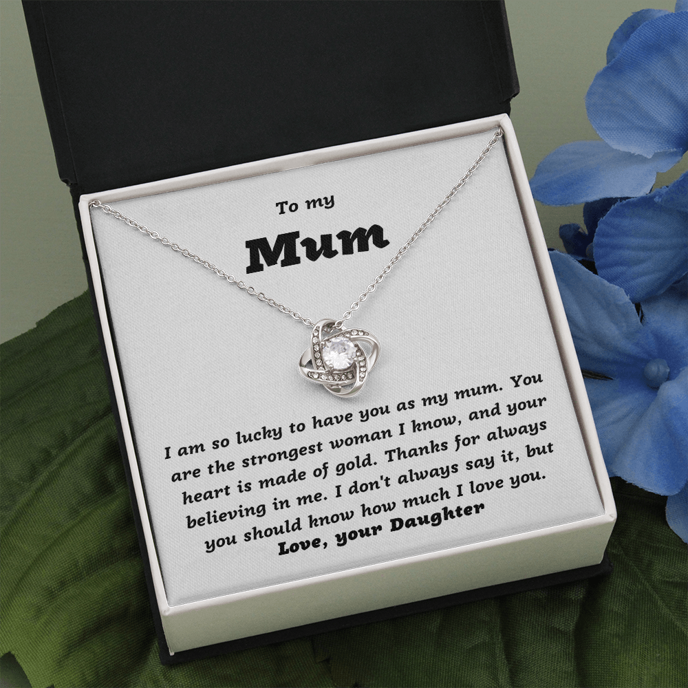 To Mum from Daughter - Love Knot Necklace