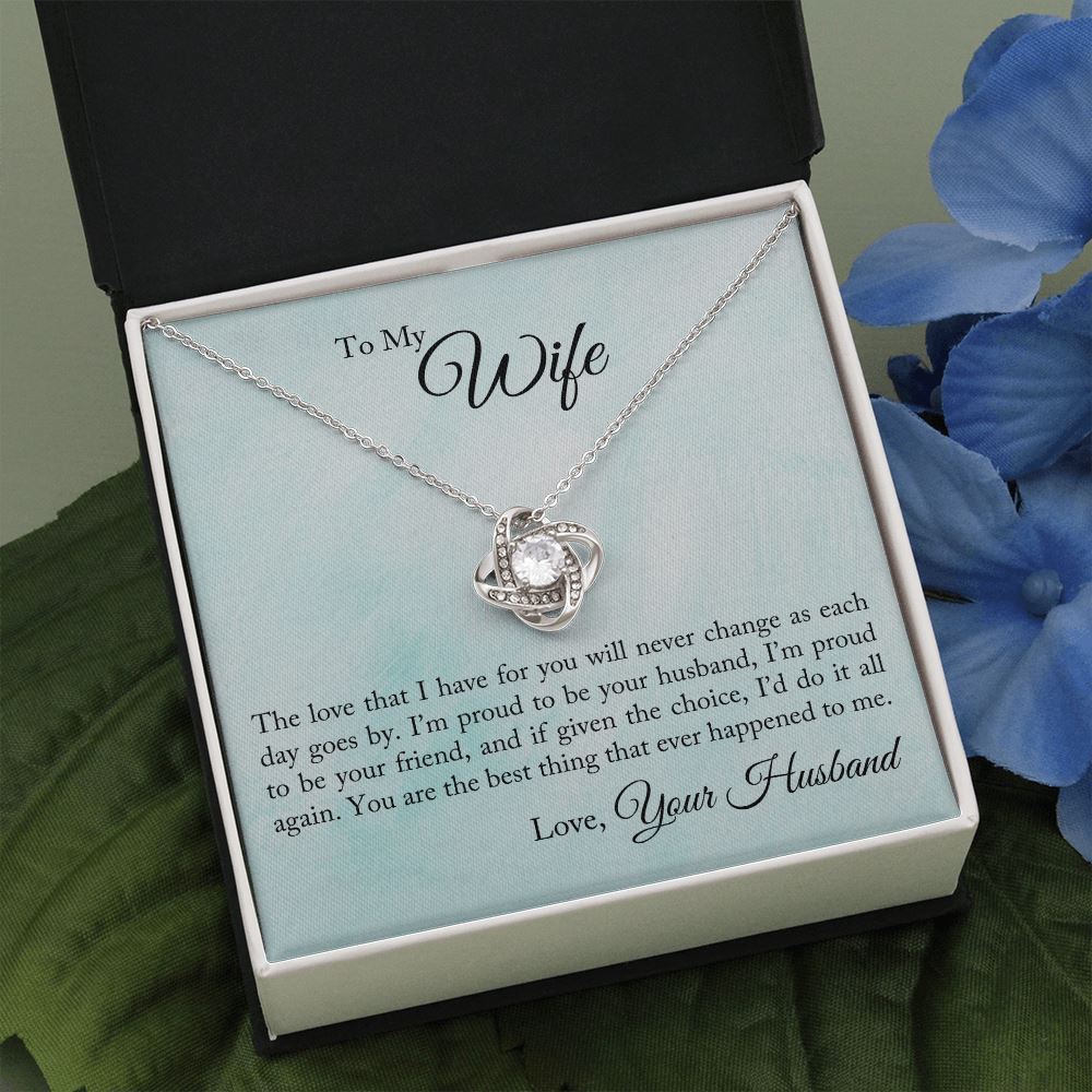 Proud to be your husband - Love Knot necklace Jewelry 