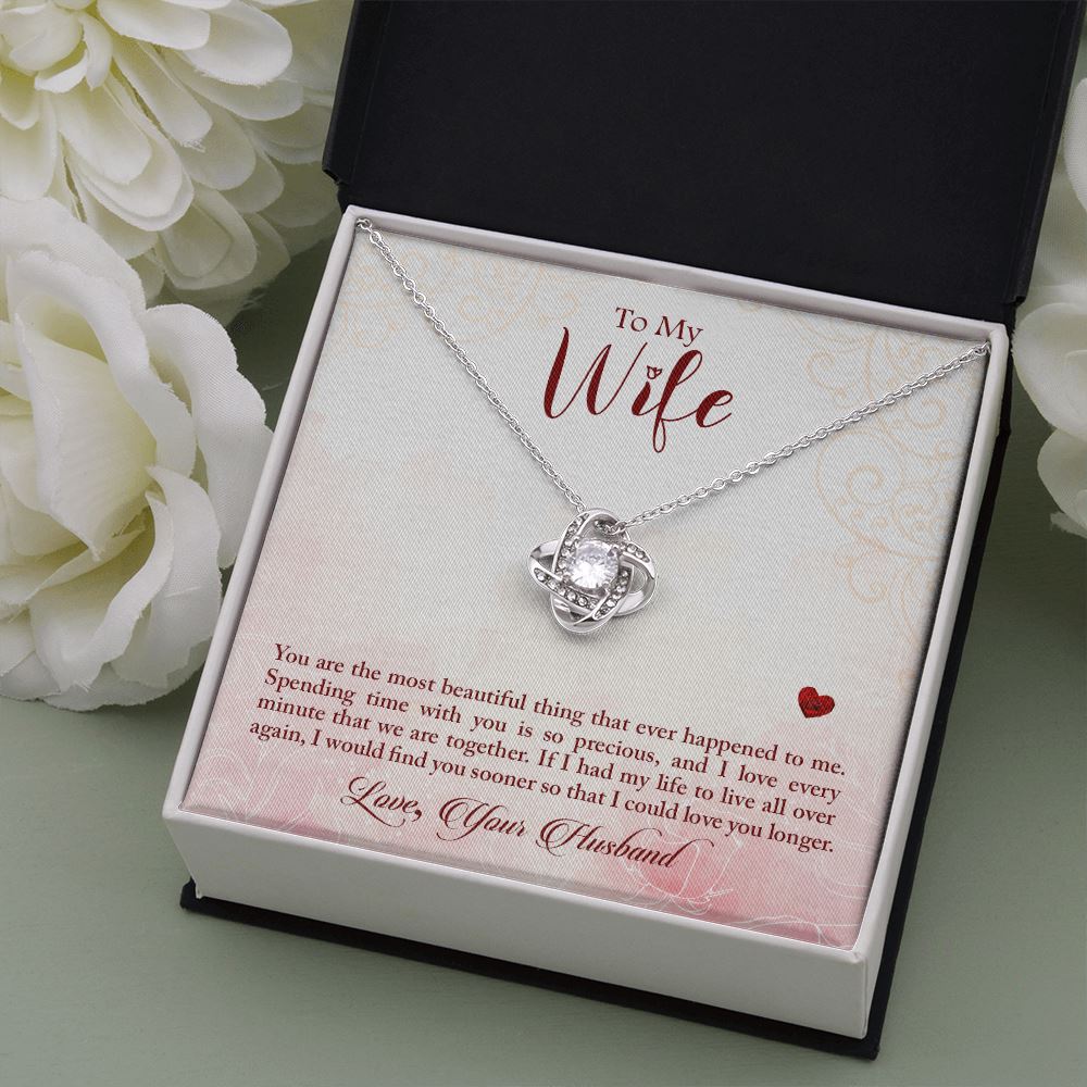 You are the most beautiful thing- Love Knot necklace Jewelry 