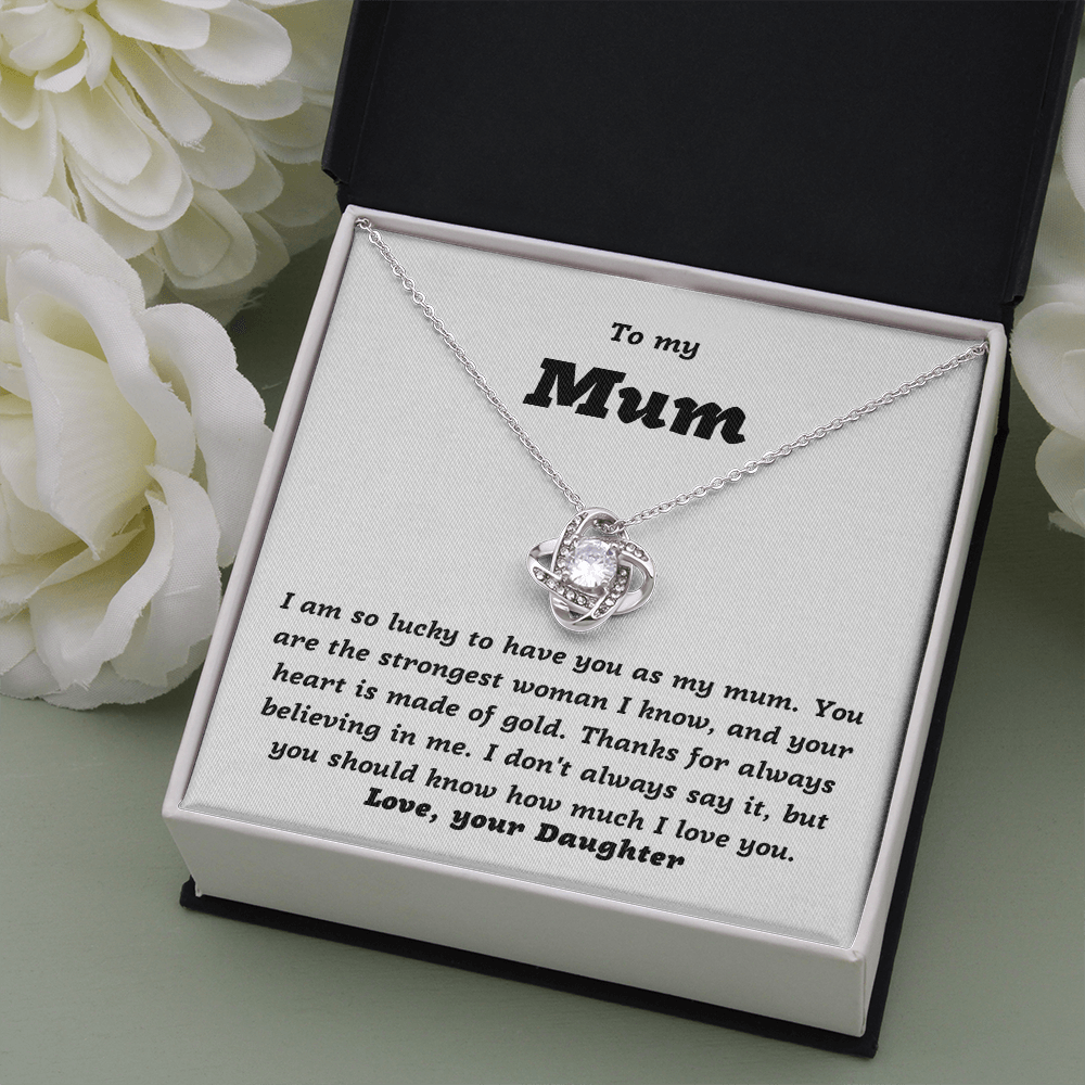 To Mum from Daughter - Love Knot Necklace