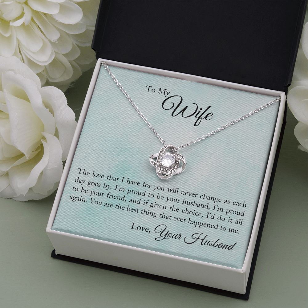 Proud to be your husband - Love Knot necklace Jewelry 