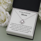 To my wonderful Mom, I'm Lucky and Proud - Love Knot Necklace, wht, v2