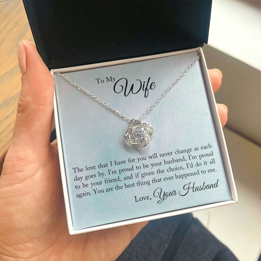 Proud to be your husband - Love Knot necklace Jewelry 