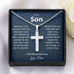 My Son from Mom, I pray you are safe - Stainless Steel Cross Necklace