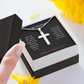 To My Husband, You are my best friend - Cross necklace Valentine card blk