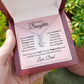 My Precious Daughter, I'm your biggest fan, Love Dad - Alluring Beauty Necklace
