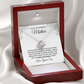 Wonderful Mother from Son - Love Knot Necklace, wht, stnl