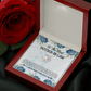 To Mother-In-Law, from Daughter, When I fell in Love with your Son... - Love Knot necklace blu/flr