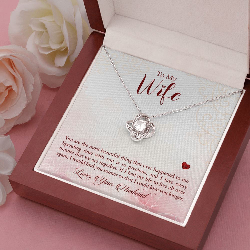 You are the most beautiful thing- Love Knot necklace Jewelry 
