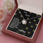 To My Mom, Heart of gold - Love Knot Necklace