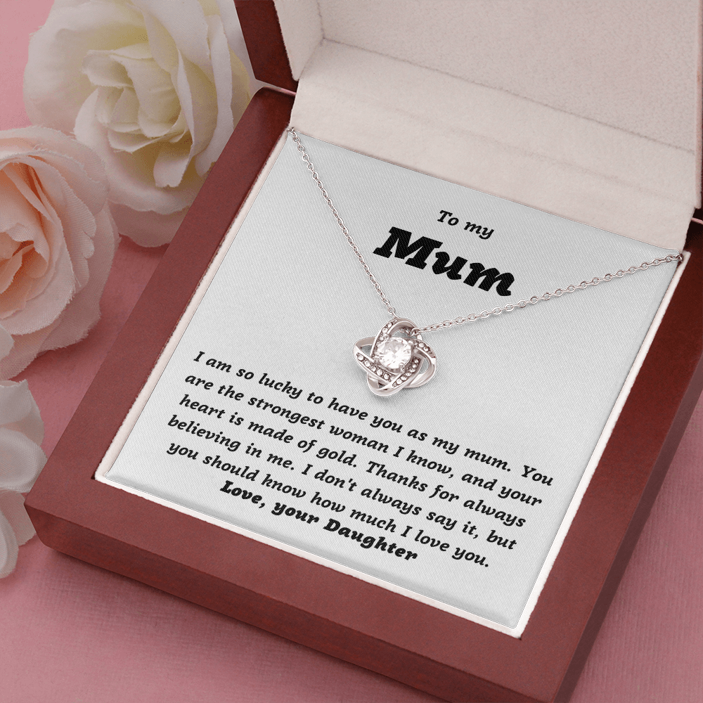 To Mum from Daughter - Love Knot Necklace