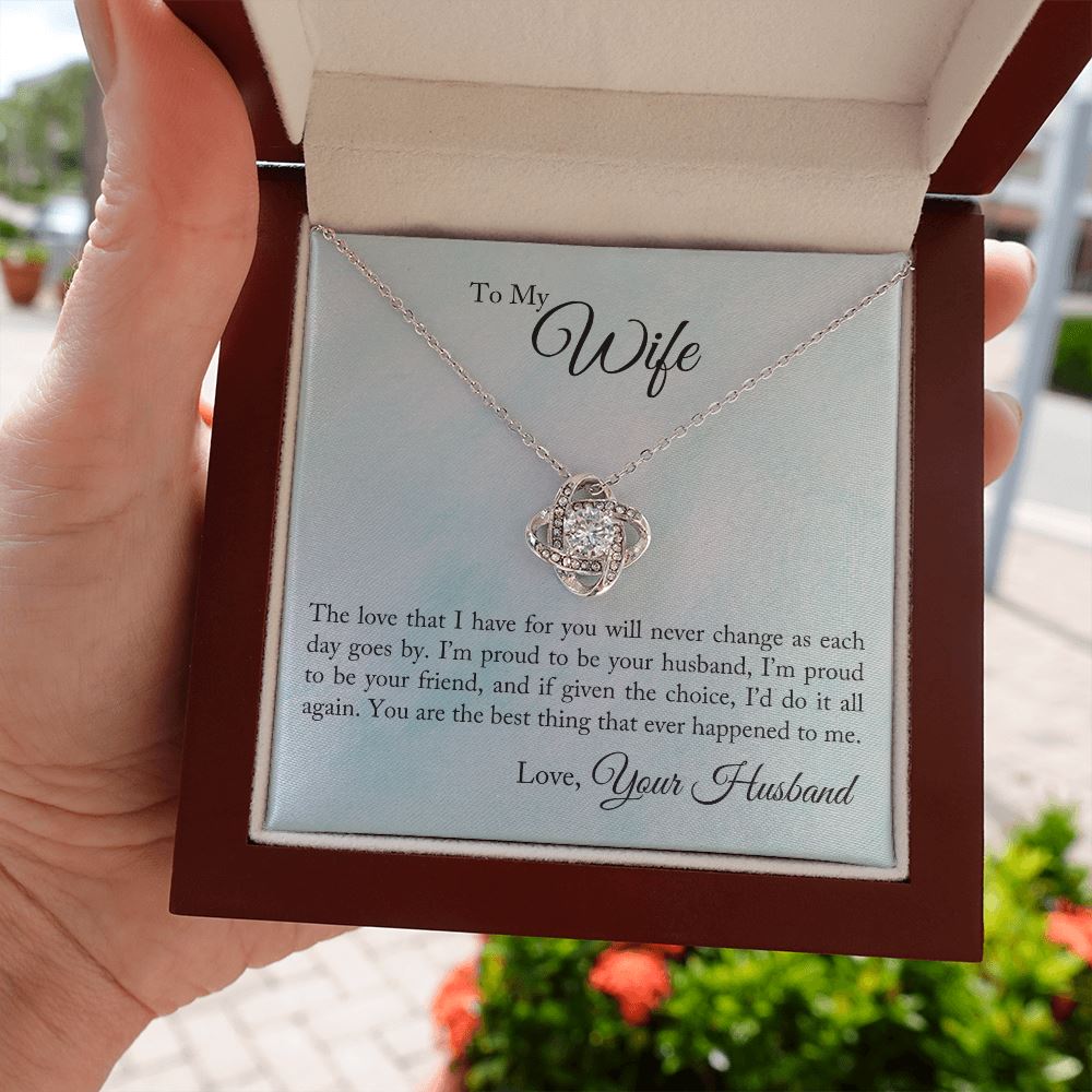 Proud to be your husband - Love Knot necklace Jewelry 