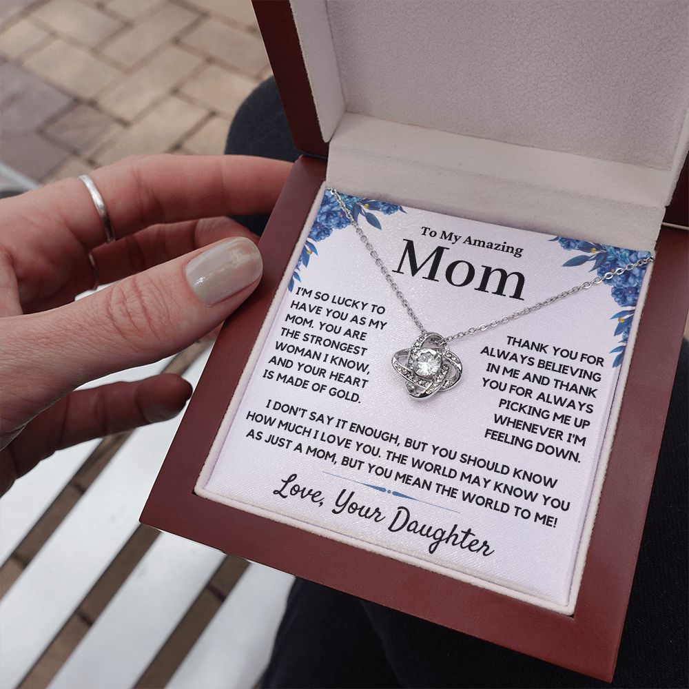 mom love knot necklace gift