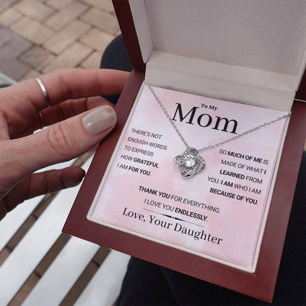 Mom, I love you endlessly, from daughter | soft pink clouds