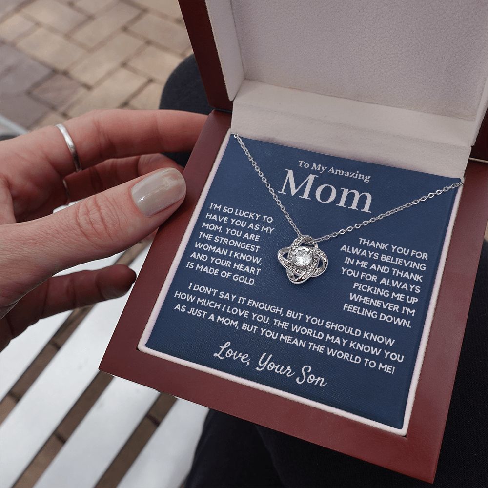 mom love knot necklace gift