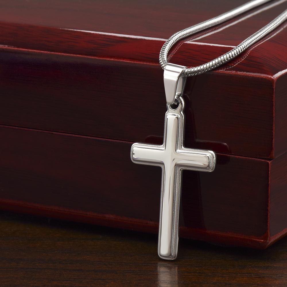 My Son from Mom, I pray you are safe - Stainless Steel Cross Necklace