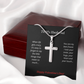 To My Husband, You are my best friend - Cross necklace Valentine card blk