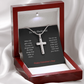 To My Husband, You are my best friend - Cross necklace Valentine card blk