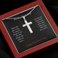 To My Husband, You are my best friend - Cross necklace Valentine card blk