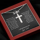My Son from Dad, I pray you are safe - Stainless Steel Cross Necklace