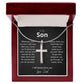 My Son from Dad, I pray you are safe - Stainless Steel Cross Necklace