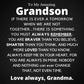 Grandson, always remember, love Grandma - Black Chronograph Watch
