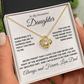 My Daughter, love Dad - Love Knot Necklace, hgs037.3